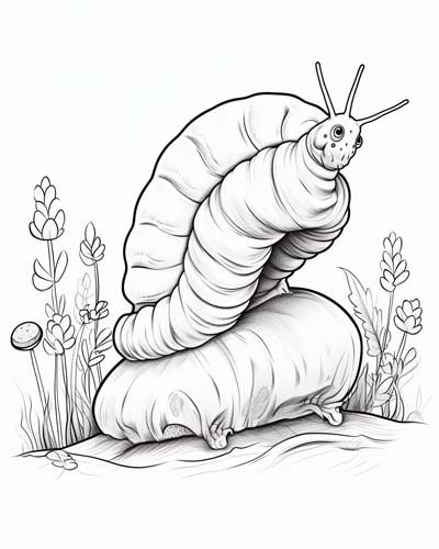 Caterpillar coloring page
