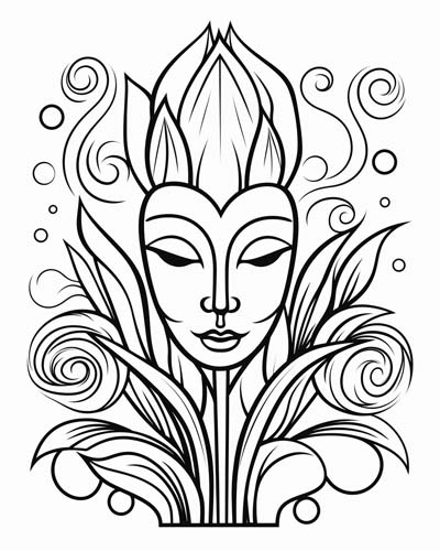 crocus coloring page