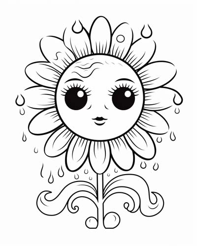 sunflower coloring page