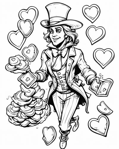 knave of hearts coloring page