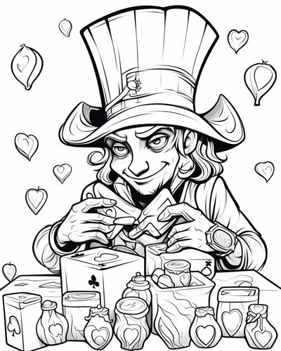 knave of hearts coloring page