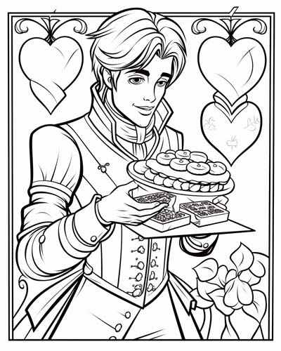 knave of hearts coloring page