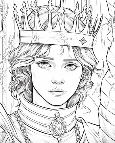 White king coloring pages