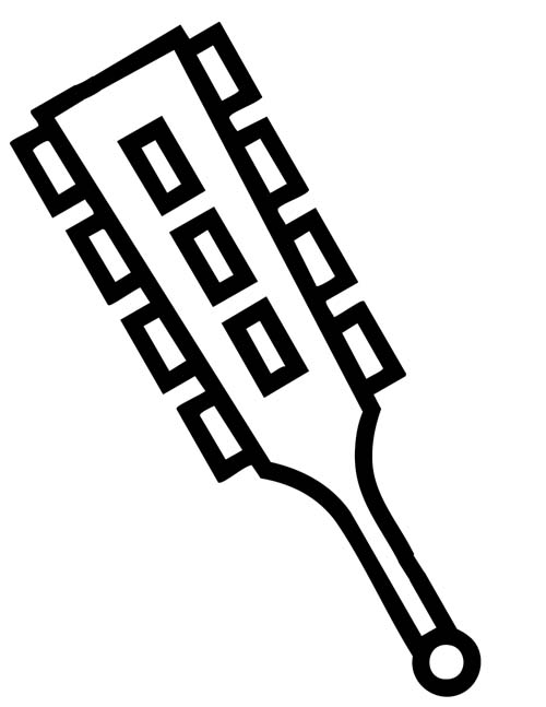 Aztec macuahuitl coloring page
