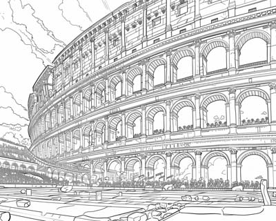 Roman Colosseum coloring page