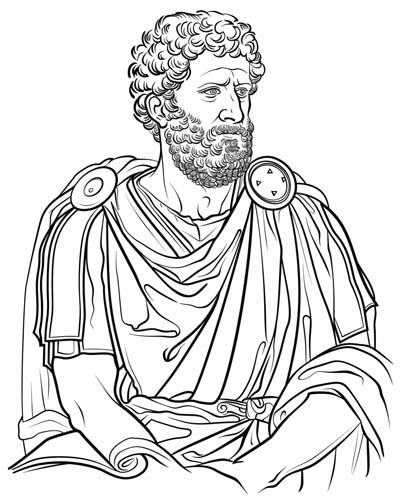 Hadrian coloring page