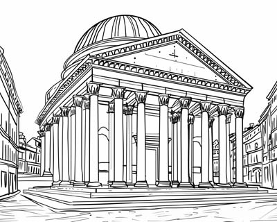 Pantheon coloring page