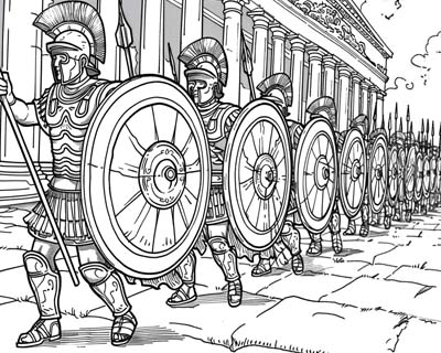 Roman Army coloring page