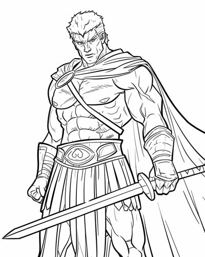 Spartacus coloring page