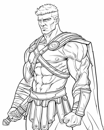 Spartacus coloring page