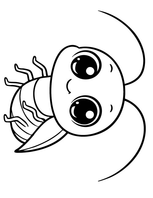 baby cockroach coloring page