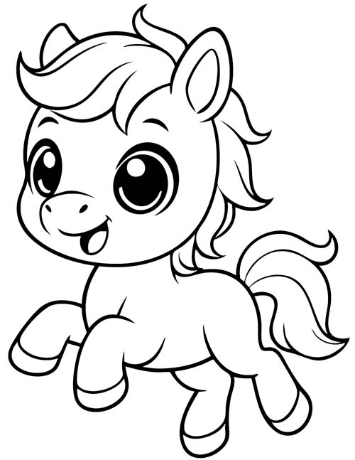 baby colt coloring page