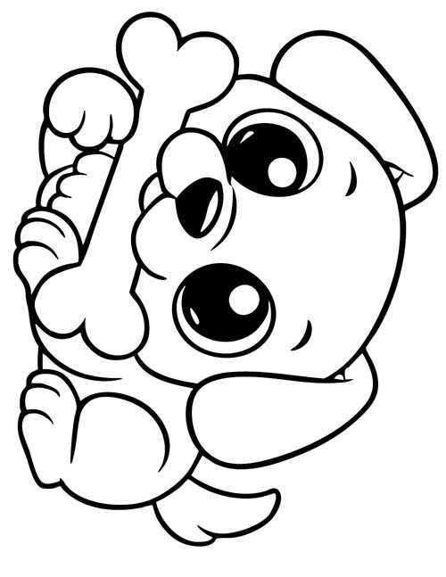 baby puppy coloring page