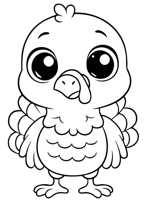 baby turkey coloring page