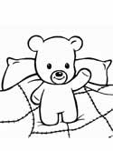 sleepy bear coloring page
