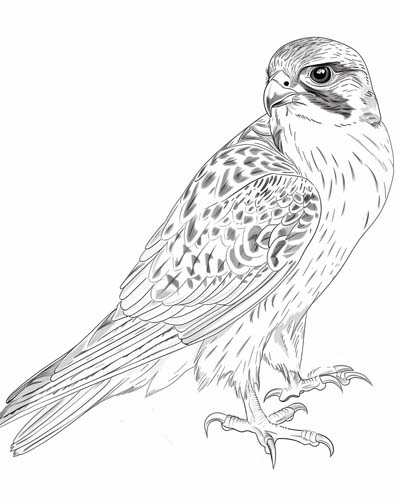 gyrfalcon coloring page