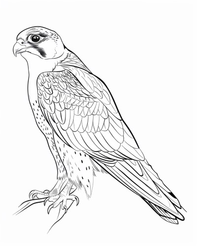peregrine falcon coloring page