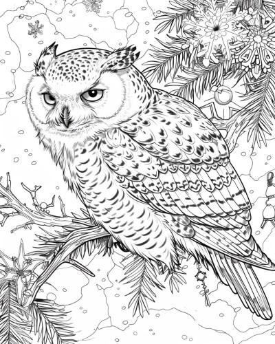 snowy owl coloring page