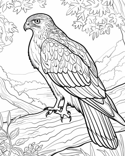 harrier coloring page