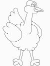 ostrich coloring book pages