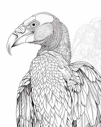 vulture coloring page