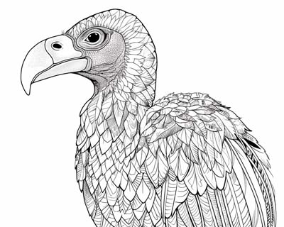 vulture coloring page