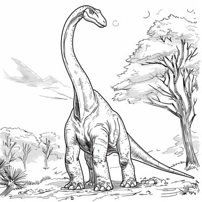 Brachiosaurus coloring page