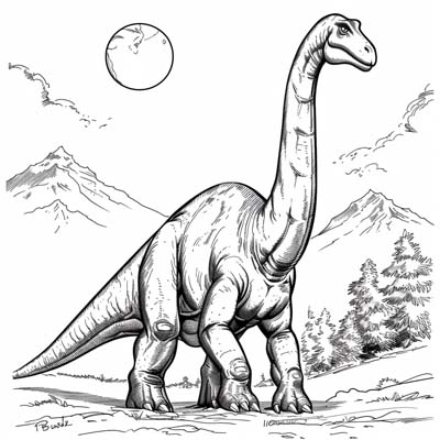Brachiosaurus coloring page