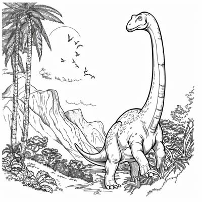 Brachiosaurus coloring page