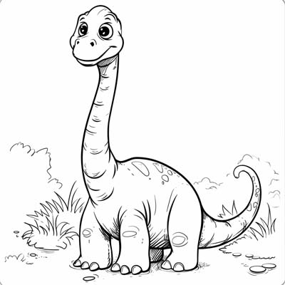 Brachiosaurus coloring page