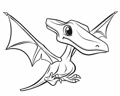 Pterodactyl coloring page