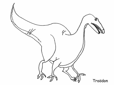 Troodon Dinosaur Coloring Page