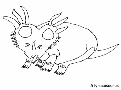 Styracosaurus dinosaur coloring page