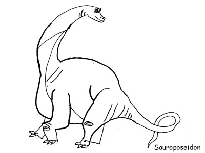 Sauroposeidon Dinosaur Coloring Page