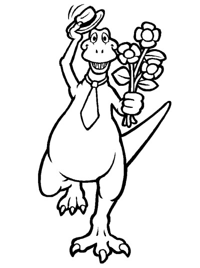 cartoon dinosaur coloring pages