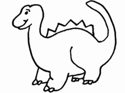 cartoon dinosaur coloring page