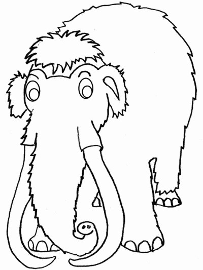 wooly mammoth coloring page