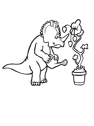 cartoon dinosaur coloring page