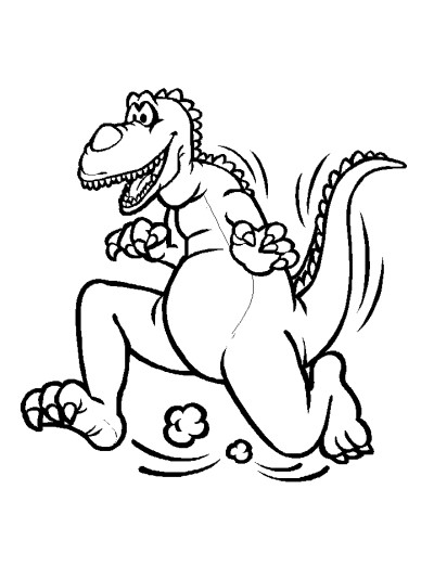 cartoon dinosaur coloring page