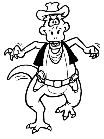cartoon dinosaur coloring page