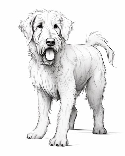 Irish wolfhound puppy coloring page
