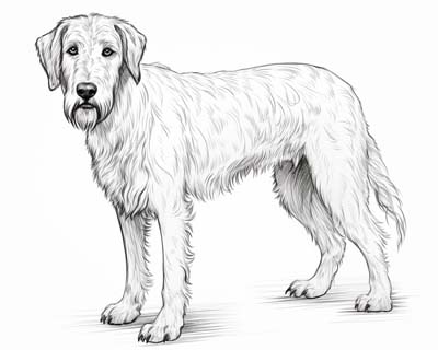 Irish Wolfhound coloring page