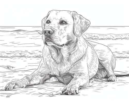 labrador retriever coloring page