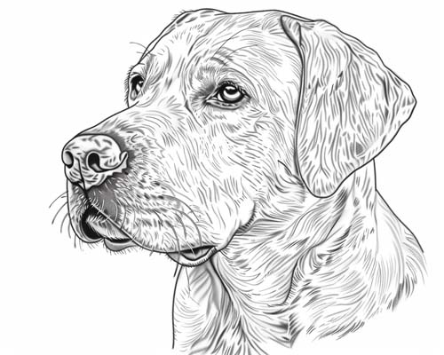 labrador retriever coloring page