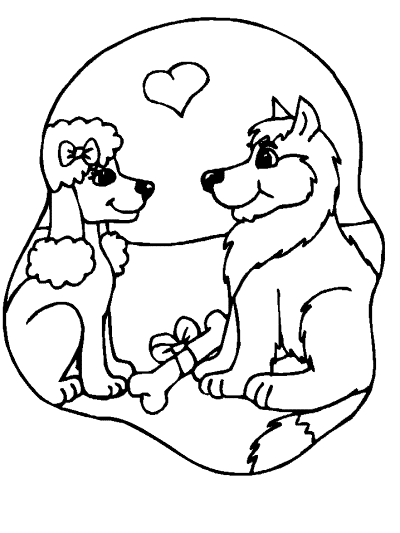 dogs and puppies coloring book pages