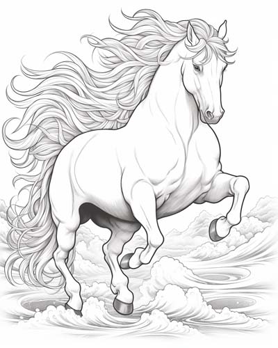 horse coloring page