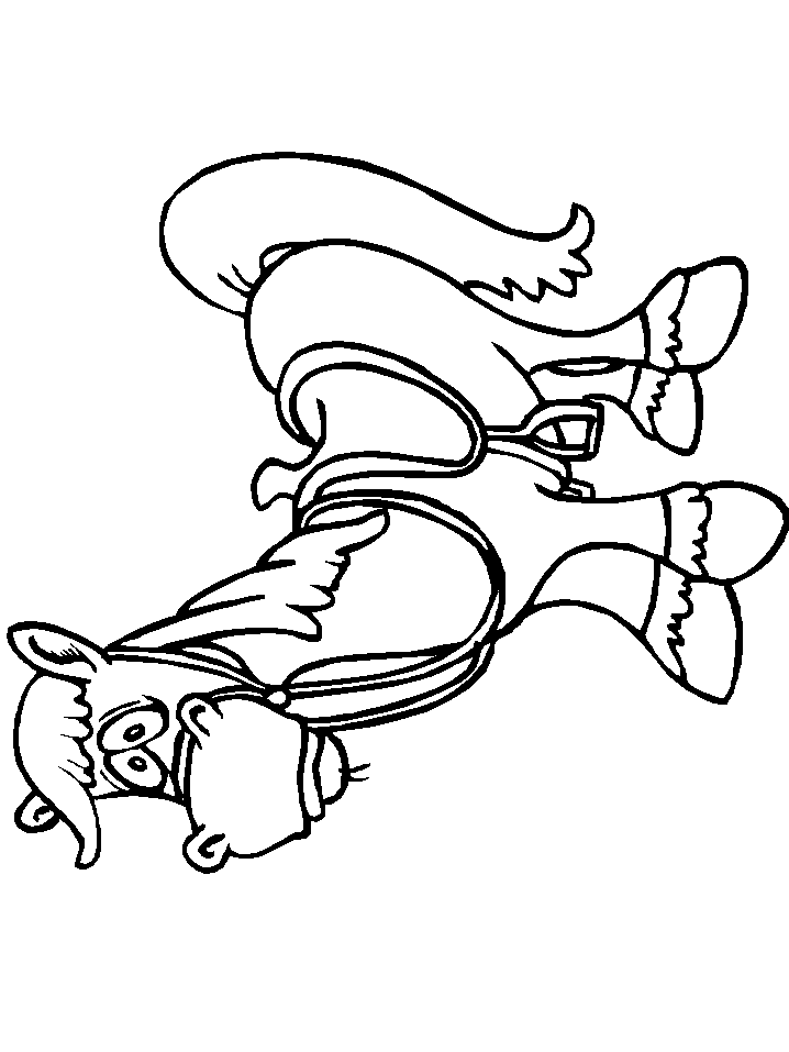 horse coloring book pages