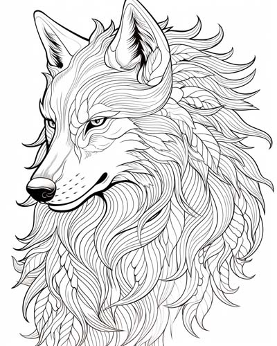 dire wolf coloring page