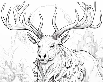 megaloceros coloring page