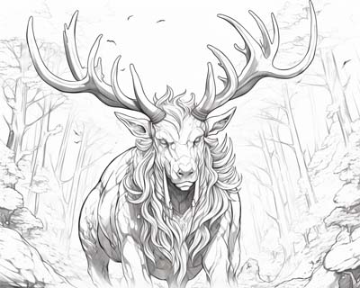 megaloceros coloring page